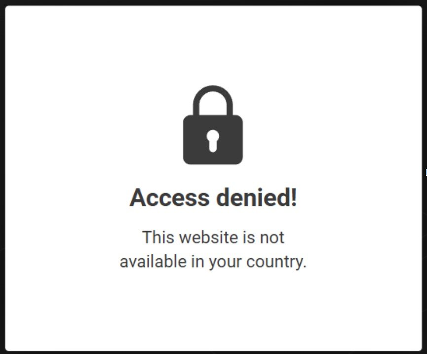 Access denied error on the MelBet mirror page