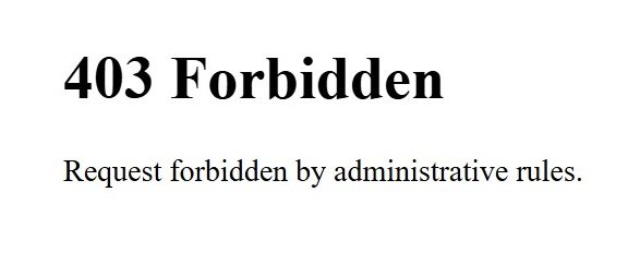 Запрет 403 Forbidden