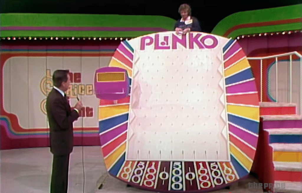 Plinko game on TV show in 1983