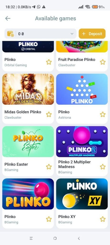 How to find Plinko at MelBet mobile app - Step 4